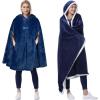 imageCatalonia Womens Poncho Cape Sherpa Fleece Cloak CoatGift Idea for Adults and Teen Girls