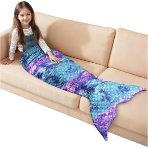 imageCatalonia Thick ampamp Plush Mermaid Tail Blanket for Kids Super Warm Fantasy Mermaid Blanket Cozy Gifts Perfect for Reading Lounge Movie Night