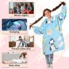 imageCatalonia Galaxy Blanket Hoodie for Kids Oversized Fleece Blanket Sweatshirt Warm Cozy Wearable Hooded Pullover for Boys ampamp GirlsGlow in the Darkcat