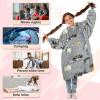 imageCatalonia Galaxy Blanket Hoodie for Kids Oversized Fleece Blanket Sweatshirt Warm Cozy Wearable Hooded Pullover for Boys ampamp GirlsGlow in the Darkdog
