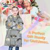 imageCatalonia Galaxy Blanket Hoodie for Kids Oversized Fleece Blanket Sweatshirt Warm Cozy Wearable Hooded Pullover for Boys ampamp GirlsGlow in the Darkdog