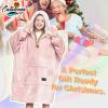 imageCatalonia Galaxy Blanket Hoodie for Kids Oversized Fleece Blanket Sweatshirt Warm Cozy Wearable Hooded Pullover for Boys ampamp GirlsPink