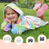 imageCatalonia Galaxy Blanket Hoodie for Kids Oversized Fleece Blanket Sweatshirt Warm Cozy Wearable Hooded Pullover for Boys ampamp GirlsRainbow
