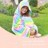 imageCatalonia Galaxy Blanket Hoodie for Kids Oversized Fleece Blanket Sweatshirt Warm Cozy Wearable Hooded Pullover for Boys ampamp GirlsRainbow