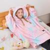 imageCatalonia Galaxy Blanket Hoodie for Kids Oversized Fleece Blanket Sweatshirt Warm Cozy Wearable Hooded Pullover for Boys ampamp GirlsRainbow Cat