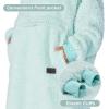 imageCatalonia Oversized Blanket Hoodie Sweatshirt Fleece Pullover with Large Front Pocket for Adults Men WomenAqua