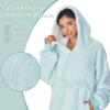 imageCatalonia Oversized Blanket Hoodie Sweatshirt Fleece Pullover with Large Front Pocket for Adults Men WomenAqua