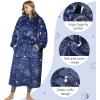 imageCatalonia Oversized Blanket Hoodie Sweatshirt Fleece Pullover with Large Front Pocket for Adults Men WomenAstrology Navyankle Length