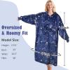imageCatalonia Oversized Blanket Hoodie Sweatshirt Fleece Pullover with Large Front Pocket for Adults Men WomenAstrology Navyankle Length