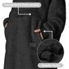 imageCatalonia Oversized Blanket Hoodie Sweatshirt Fleece Pullover with Large Front Pocket for Adults Men WomenBlack
