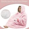 imageCatalonia Oversized Blanket Hoodie Sweatshirt Fleece Pullover with Large Front Pocket for Adults Men WomenPink