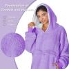 imageCatalonia Oversized Blanket Hoodie Sweatshirt Fleece Pullover with Large Front Pocket for Adults Men WomenPurple