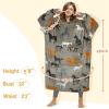 imageCatalonia Oversized Blanket Hoodie Sweatshirt Fleece Pullover with Large Front Pocket for Adults Men WomenTaup Horseankle Length