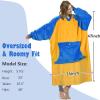 imageCatalonia Oversized Blanket Hoodie Sweatshirt Fleece Pullover with Large Front Pocket for Adults Men WomenUniversitythemedankle Length