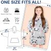 imageCatalonia Oversized Blanket Hoodie for Kids Wearable Fleece Sweatshirt Pullover with Large Front Pocket 412 Years Boy GirlPanda Grey