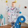 imageCatalonia Oversized Blanket Hoodie for Kids Wearable Fleece Sweatshirt Pullover with Large Front Pocket 412 Years Boy GirlPanda Grey