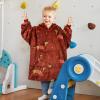 imageCatalonia Oversized Blanket Hoodie for Kids Wearable Fleece Sweatshirt Pullover with Large Front Pocket 412 Years Boy GirlXmas Dachshund Wine