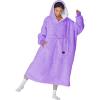 imageCatalonia Oversized Blanket Hoodie Sweatshirt Fleece Pullover with Large Front Pocket for Adults Men WomenPurple