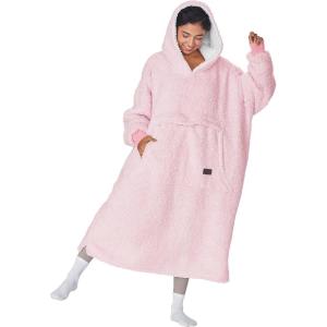imageCatalonia Oversized Blanket Hoodie Sweatshirt Fleece Pullover with Large Front Pocket for Adults Men WomenPink