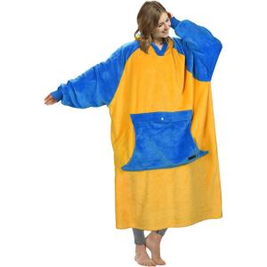 imageCatalonia Oversized Blanket Hoodie Sweatshirt Fleece Pullover with Large Front Pocket for Adults Men WomenUniversitythemedankle Length