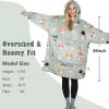 imageCatalonia Oversized Blanket Hoodie Sweatshirt Fleece Pullover with Large Front Pocket for Adults Men Women80s Cat Dog Gray