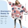 imageCatalonia Oversized Blanket Hoodie Sweatshirt Fleece Pullover with Large Front Pocket for Adults Men WomenAmerican Flag  Fleece