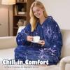 imageCatalonia Oversized Blanket Hoodie Sweatshirt Fleece Pullover with Large Front Pocket for Adults Men WomenAstrology Navy