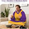 imageCatalonia Oversized Blanket Hoodie Sweatshirt Fleece Pullover with Large Front Pocket for Adults Men WomenLakers Team