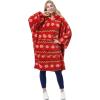 imageCatalonia Oversized Blanket Hoodie Sweatshirt Fleece Pullover with Large Front Pocket for Adults Men WomenMistletoe  Plush