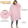 imageCatalonia Oversized Blanket Hoodie Sweatshirt Fleece Pullover with Large Front Pocket for Adults Men WomenPink Dot  Fleece