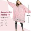 imageCatalonia Oversized Blanket Hoodie Sweatshirt Fleece Pullover with Large Front Pocket for Adults Men WomenPink Dot  Fleece