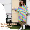 imageCatalonia Oversized Blanket Hoodie Sweatshirt Fleece Pullover with Large Front Pocket for Adults Men WomenRainbow  Fleece