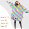 imageCatalonia Oversized Blanket Hoodie Sweatshirt Fleece Pullover with Large Front Pocket for Adults Men WomenRainbow  Fleece