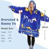 imageCatalonia Oversized Blanket Hoodie Sweatshirt Fleece Pullover with Large Front Pocket for Adults Men WomenSoccer Team Blue
