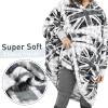 imageCatalonia Oversized Blanket Hoodie Sweatshirt Fleece Pullover with Large Front Pocket for Adults Men WomenUnion Flag Gray  Fleece