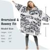 imageCatalonia Oversized Blanket Hoodie Sweatshirt Fleece Pullover with Large Front Pocket for Adults Men WomenUnion Flag Gray  Fleece