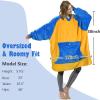 imageCatalonia Oversized Blanket Hoodie Sweatshirt Fleece Pullover with Large Front Pocket for Adults Men WomenUniversitythemed