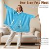 imageCatalonia Oversized Hoodie Sweatshirt Poncho Casual Hoodie Cape Batwing Coat Pullover Blanket Comfortable Roomy  Gift for Adults WomenAqua
