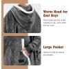 imageCatalonia Oversized Hoodie Sweatshirt Poncho Casual Hoodie Cape Batwing Coat Pullover Blanket Comfortable Roomy  Gift for Adults WomenGrey