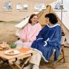 imageCatalonia Oversized Hoodie Sweatshirt Poncho Casual Hoodie Cape Batwing Coat Pullover Blanket Comfortable Roomy  Gift for Adults WomenNavy