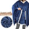 imageCatalonia Oversized Hoodie Sweatshirt Poncho Casual Hoodie Cape Batwing Coat Pullover Blanket Comfortable Roomy  Gift for Adults WomenNavy