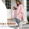 imageCatalonia Oversized Hoodie Sweatshirt Poncho Casual Hoodie Cape Batwing Coat Pullover Blanket Comfortable Roomy  Gift for Adults WomenPink