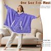 imageCatalonia Oversized Hoodie Sweatshirt Poncho Casual Hoodie Cape Batwing Coat Pullover Blanket Comfortable Roomy  Gift for Adults WomenPurple