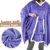 imageCatalonia Oversized Hoodie Sweatshirt Poncho Casual Hoodie Cape Batwing Coat Pullover Blanket Comfortable Roomy  Gift for Adults WomenPurple