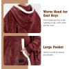 imageCatalonia Oversized Hoodie Sweatshirt Poncho Casual Hoodie Cape Batwing Coat Pullover Blanket Comfortable Roomy  Gift for Adults WomenWine