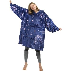 imageCatalonia Oversized Blanket Hoodie Sweatshirt Fleece Pullover with Large Front Pocket for Adults Men WomenAstrology Navy