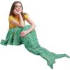 imageCatalonia Mermaid Tail Blanket with AntiSlip Neck StrapGreen Knit