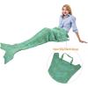 imageCatalonia Mermaid Tail Blanket with AntiSlip Neck StrapGreen Knit