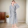 imageCatalonia Womens Plush Long Robe Shawlcollar Warm Comfy Fluffy Bathrobe Valentines Day Gift Mothers Day Gift for WomenGreyshawl