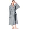 imageCatalonia Womens Plush Long Robe Shawlcollar Warm Comfy Fluffy Bathrobe Valentines Day Gift Mothers Day Gift for WomenGreyshawl